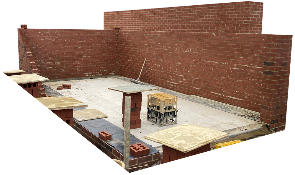 Brickwork wall